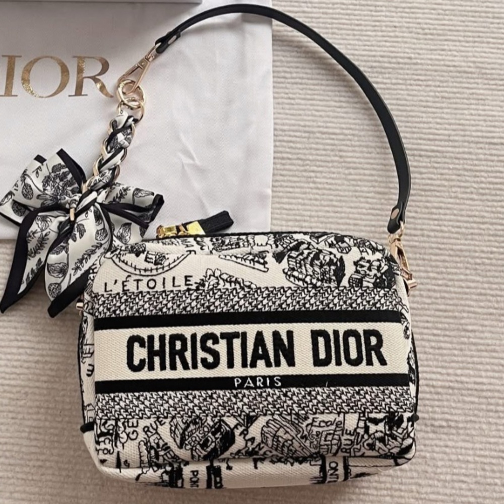 DIOR Beauty Cosmetic Bag Converted to Crossbody; Includes 2 Straps